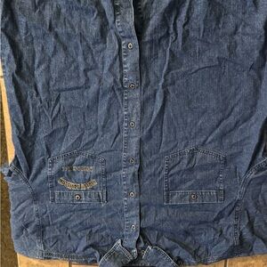 Harley-Davidson Blue Casual Button Down Shirt
